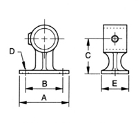 AIS 34&nbsp; OFFSET RAIL SUPPORT